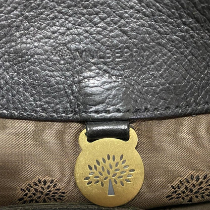 MULBERRY Hand Bag Tote Purse Turn Lock Leather Black Authentic