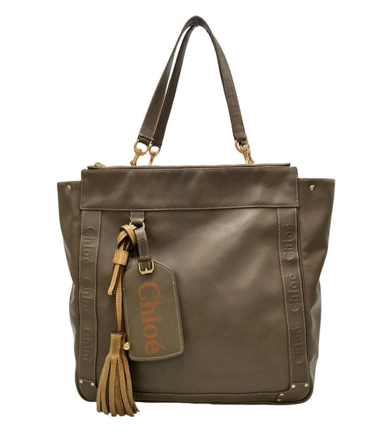 Chloe Hand Bag Tote Purse Brown Authentic