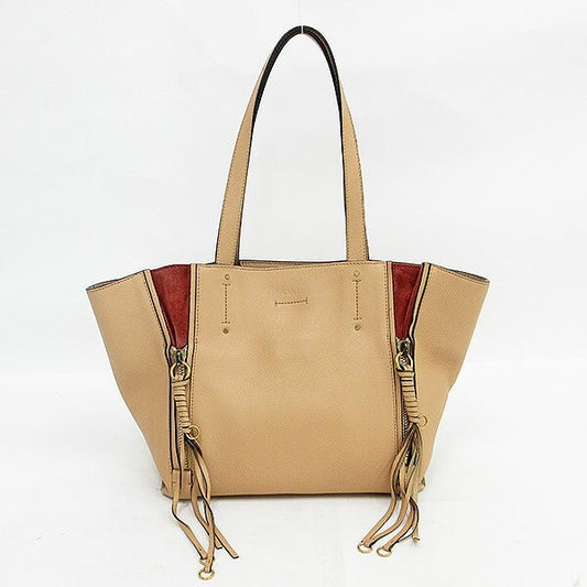 Chloe Hand Bag Tote Purse Leather Beige Authentic