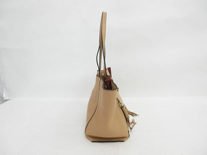 Chloe Hand Bag Tote Purse Leather Beige Authentic