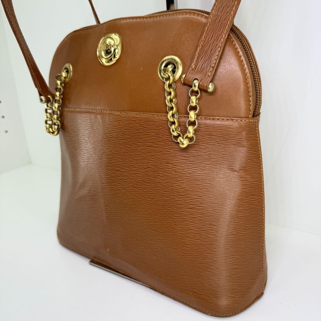 Chloe Hand Bag Tote Purse Leather Brown Authentic