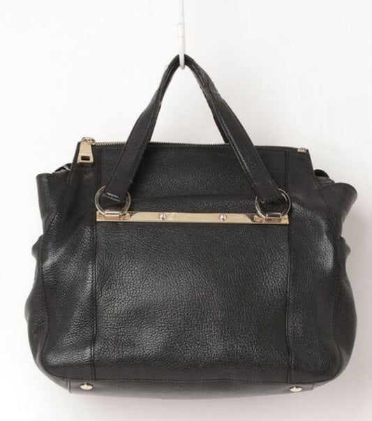 Chloe Hand Bag Tote Purse Leather Black Authentic