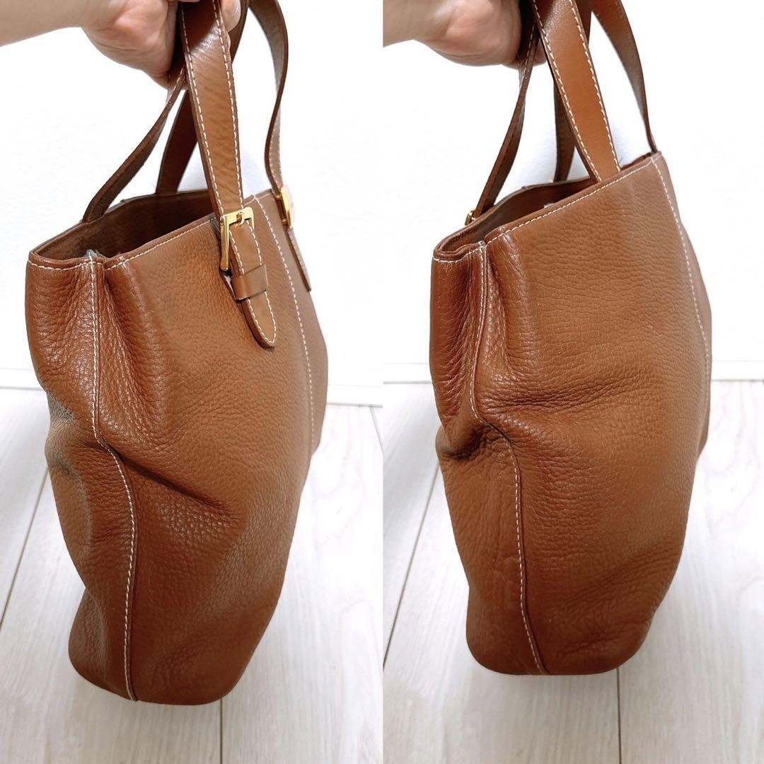 BURBERRYS Hand Bag Tote Purse Nova Check Leather Camel Authentic