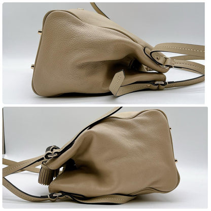 BURBERRY Shoulder Bag Purse Nova Check Leather Authentic