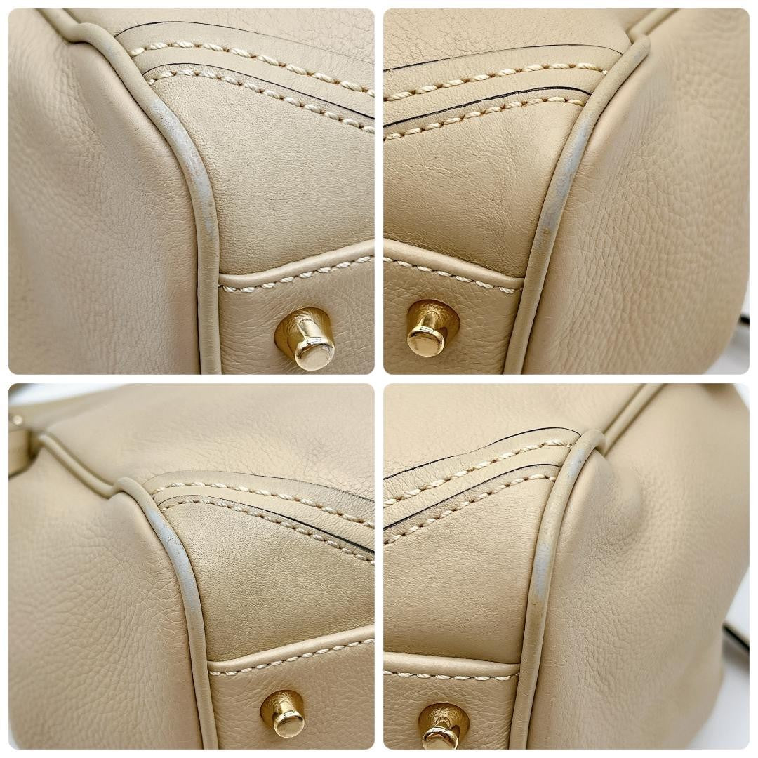 BURBERRY Shoulder Bag Purse Nova Check Leather Authentic