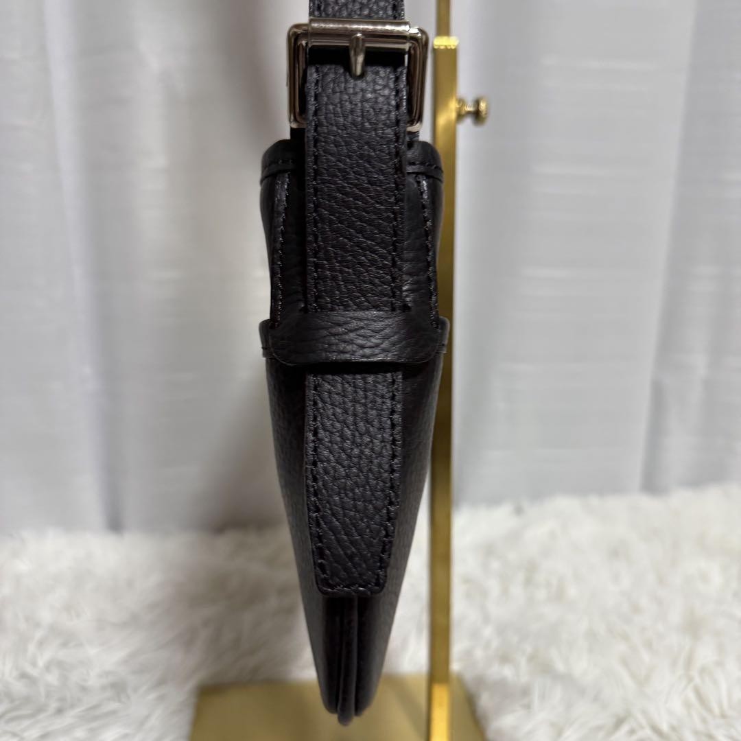 BURBERRY Shoulder Bag Purse Nova Check Leather Black Authentic
