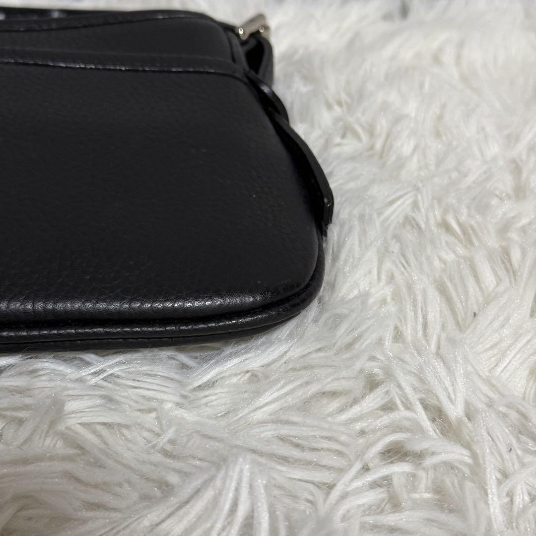 BURBERRY Shoulder Bag Purse Nova Check Leather Black Authentic
