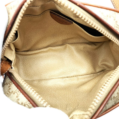 CELINE Shoulder Bag Purse Macadam PVC Leather Beige Authentic