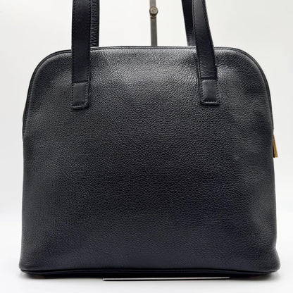CELINE Shoulder Bag Purse Leather Black Authentic