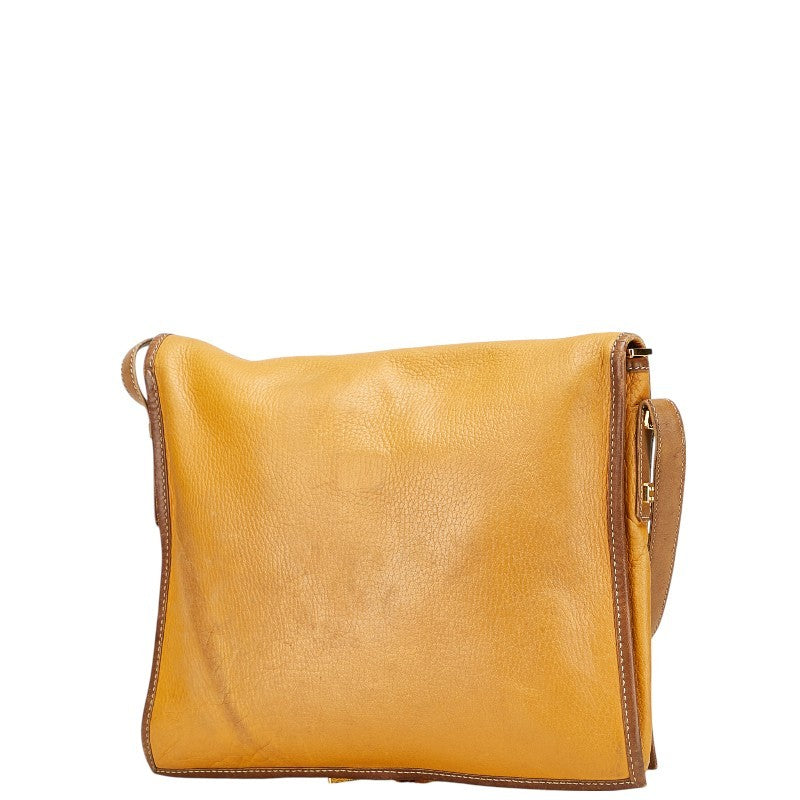 LOEWE Shoulder Bag Purse Anagram Leather Brown Authentic