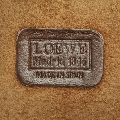 LOEWE Shoulder Bag Purse Anagram Leather Brown Authentic