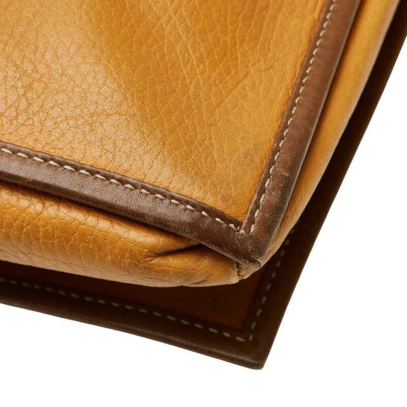 LOEWE Shoulder Bag Purse Anagram Leather Brown Authentic