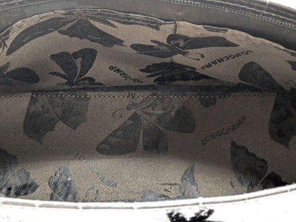 Longchamp Shoulder Bag Purse Leather Black Authentic