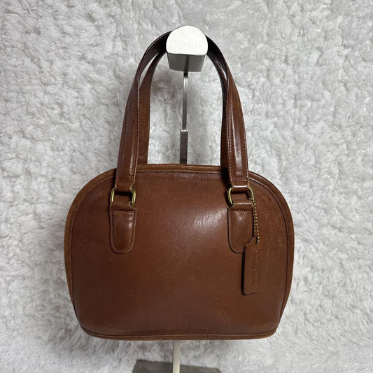 COACH Hand Bag Tote Purse Old Leather Brown Authentic