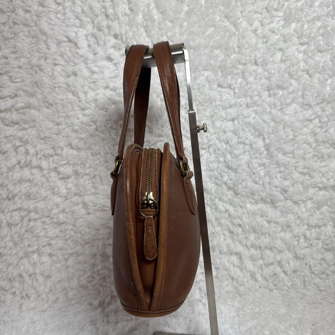 COACH Hand Bag Tote Purse Old Leather Brown Authentic