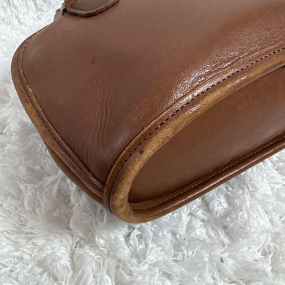 COACH Hand Bag Tote Purse Old Leather Brown Authentic