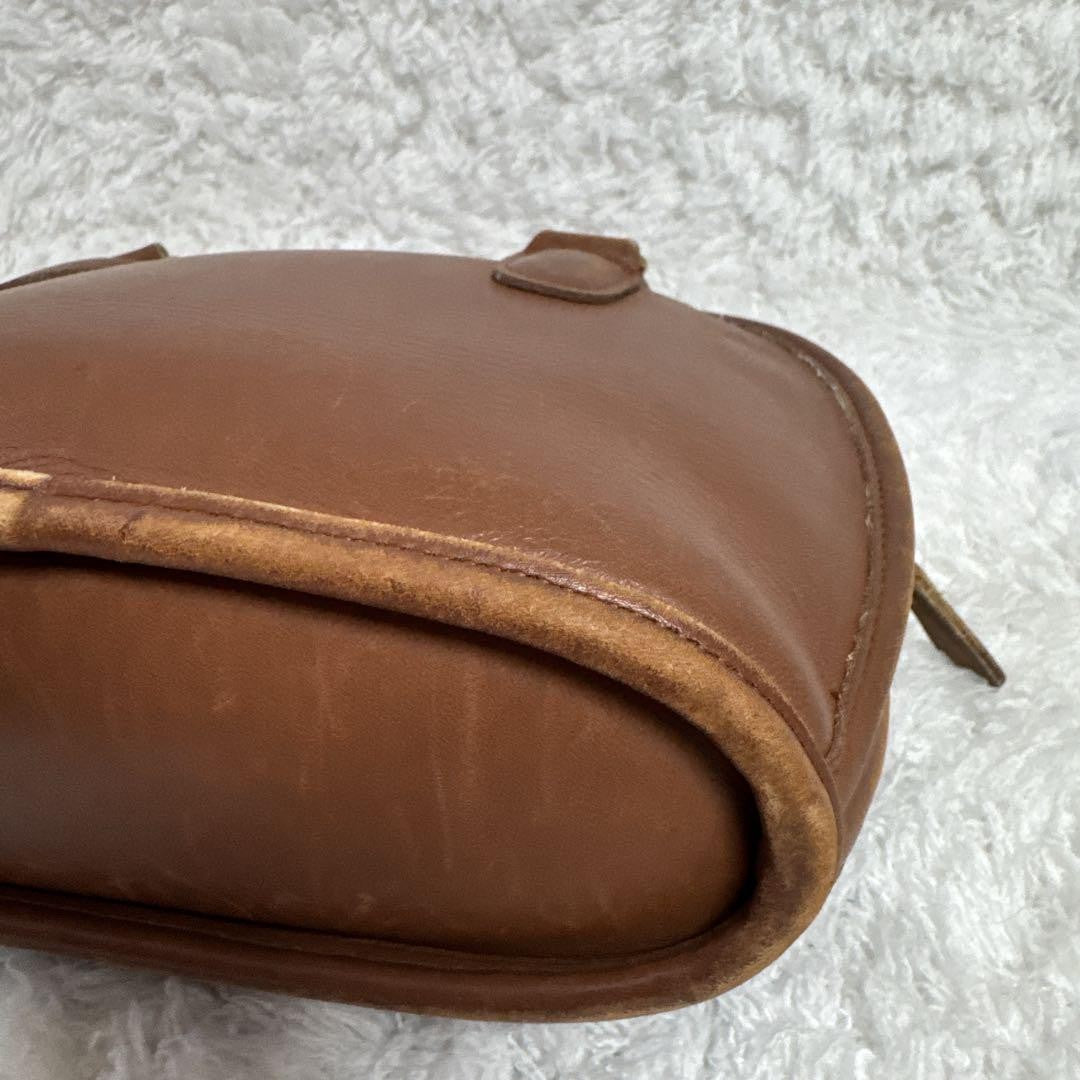 COACH Hand Bag Tote Purse Old Leather Brown Authentic