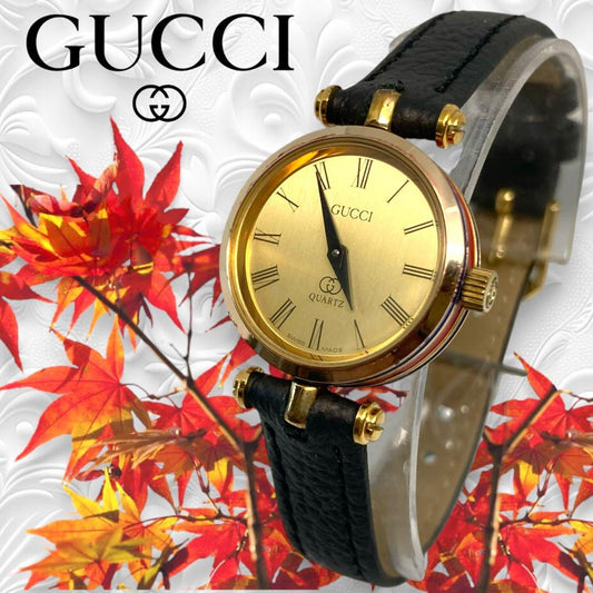 GUCCI Quartz Watch Wristwatch Gold Women's Authentic
