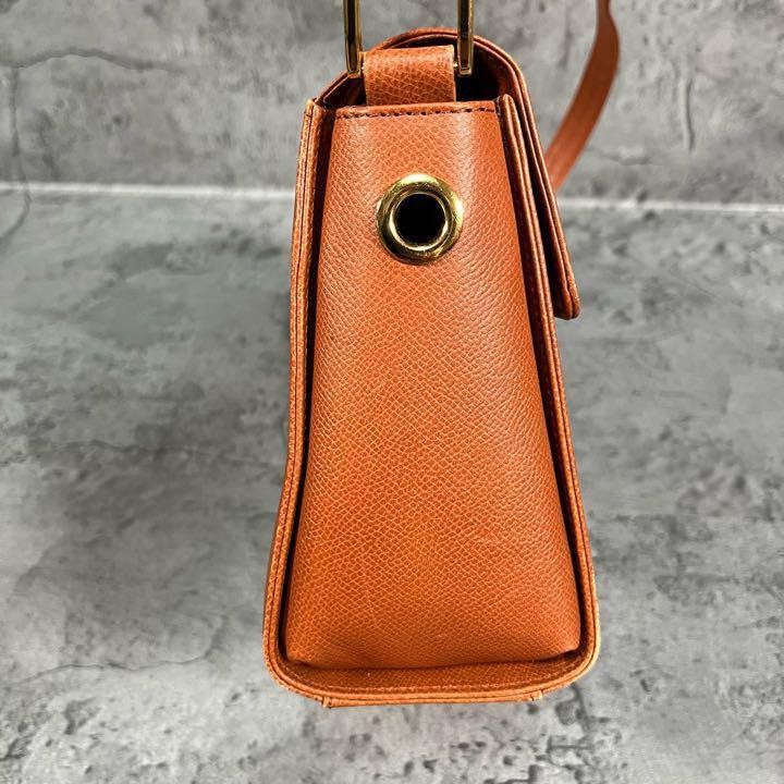Valentino Garavani Shoulder Bag Purse Logo Leather Brown Authentic