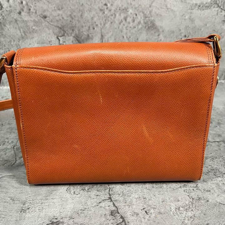 Valentino Garavani Shoulder Bag Purse Logo Leather Brown Authentic