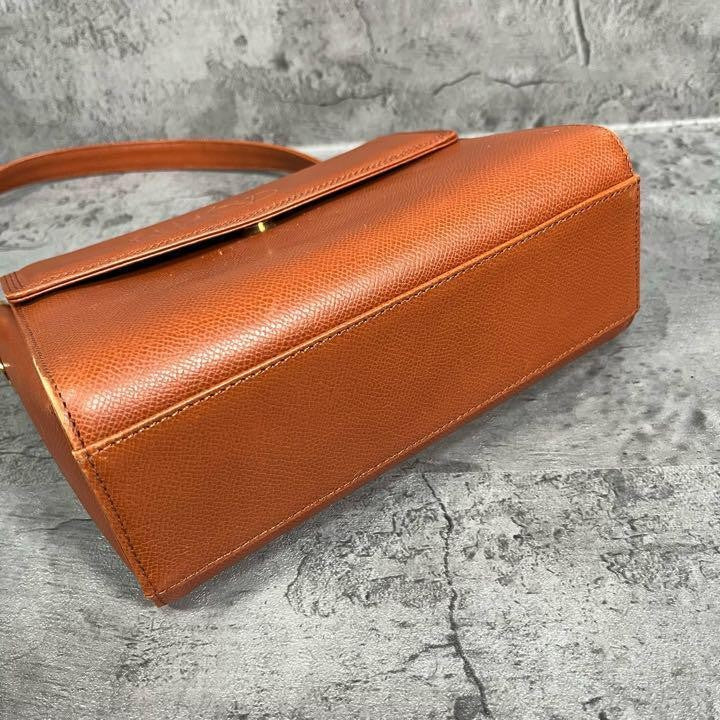 Valentino Garavani Shoulder Bag Purse Logo Leather Brown Authentic
