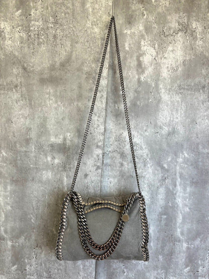 Stella McCartney Shoulder Bag Purse 2way Falabella Gray Authentic