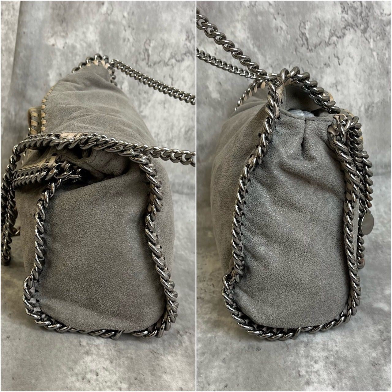 Stella McCartney Shoulder Bag Purse 2way Falabella Gray Authentic