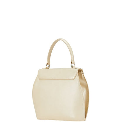GIVENCHY Hand Bag Tote Purse Leather White Authentic