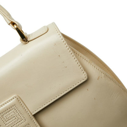 GIVENCHY Hand Bag Tote Purse Leather White Authentic