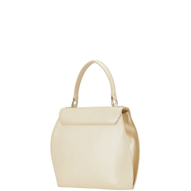 GIVENCHY Hand Bag Tote Purse Leather White Authentic
