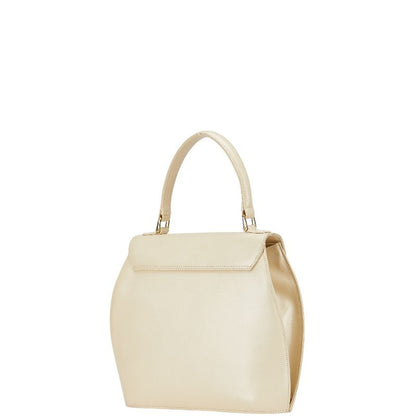 GIVENCHY Hand Bag Tote Purse Leather White Authentic