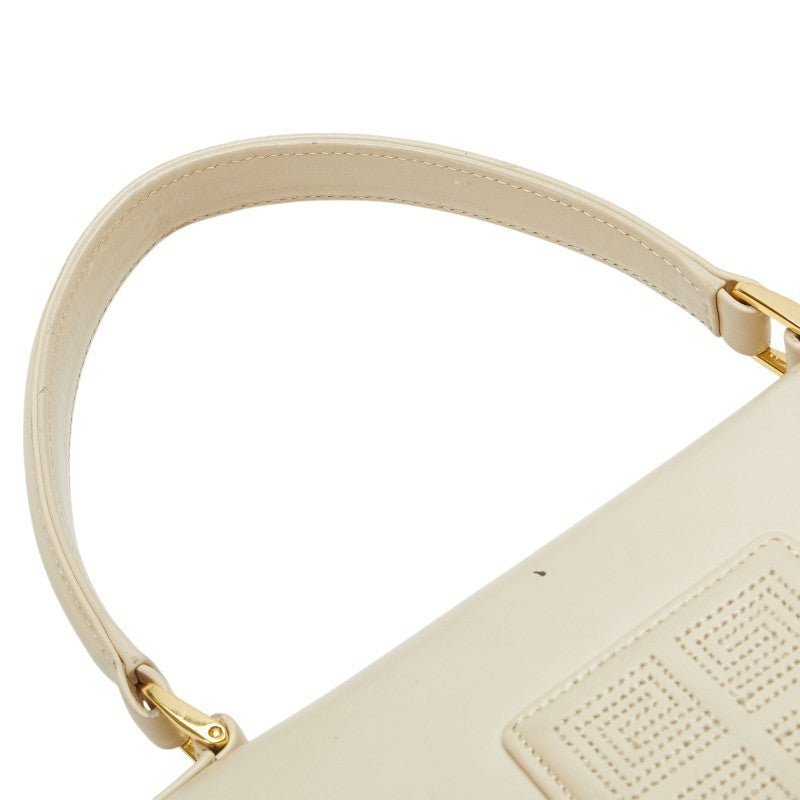 GIVENCHY Hand Bag Tote Purse Leather White Authentic