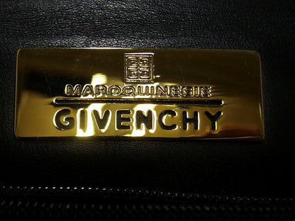 GIVENCHY Hand Bag Tote Purse Leather Black Authentic