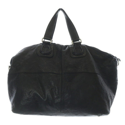 GIVENCHY Hand Bag Tote Purse Nightingale Leather Black Authentic