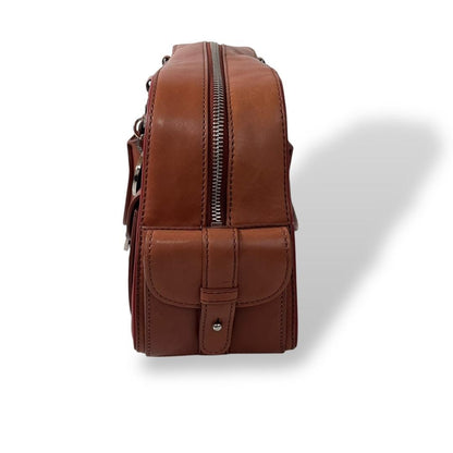 GIVENCHY Hand Bag Tote Purse Leather Brown Authentic