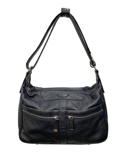 TOD'S Shoulder Bag Purse Black Authentic