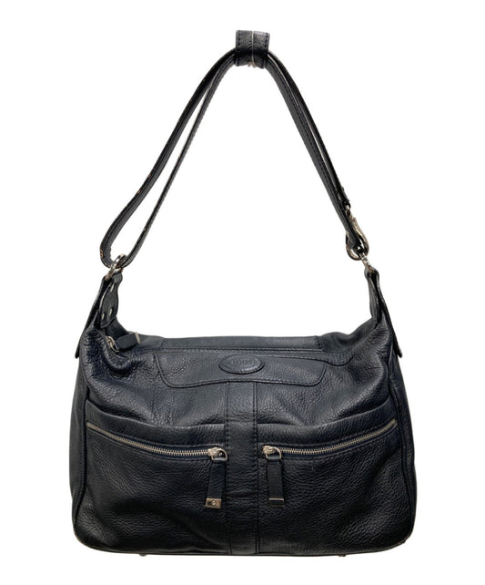 TOD'S Shoulder Bag Purse Black Authentic