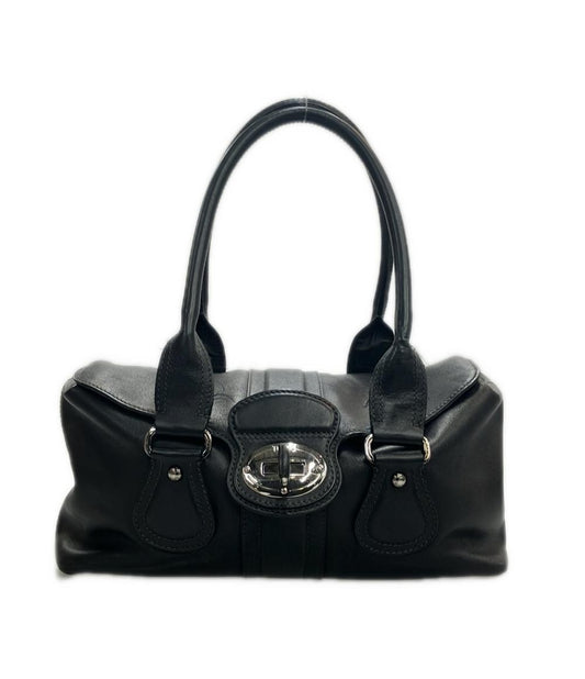 TOD'S Hand Bag Tote Purse Black Authentic
