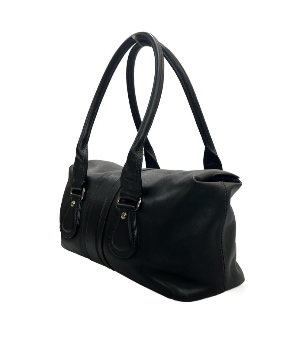 TOD'S Hand Bag Tote Purse Black Authentic
