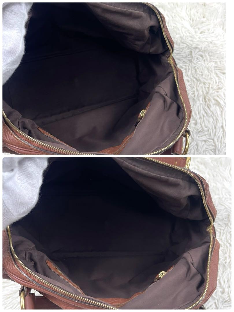 TOD'S Shoulder Bag Purse Leather Brown Authentic