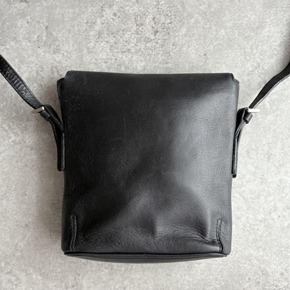 BURBERRY Shoulder Bag Purse Nova Check Leather Black Authentic