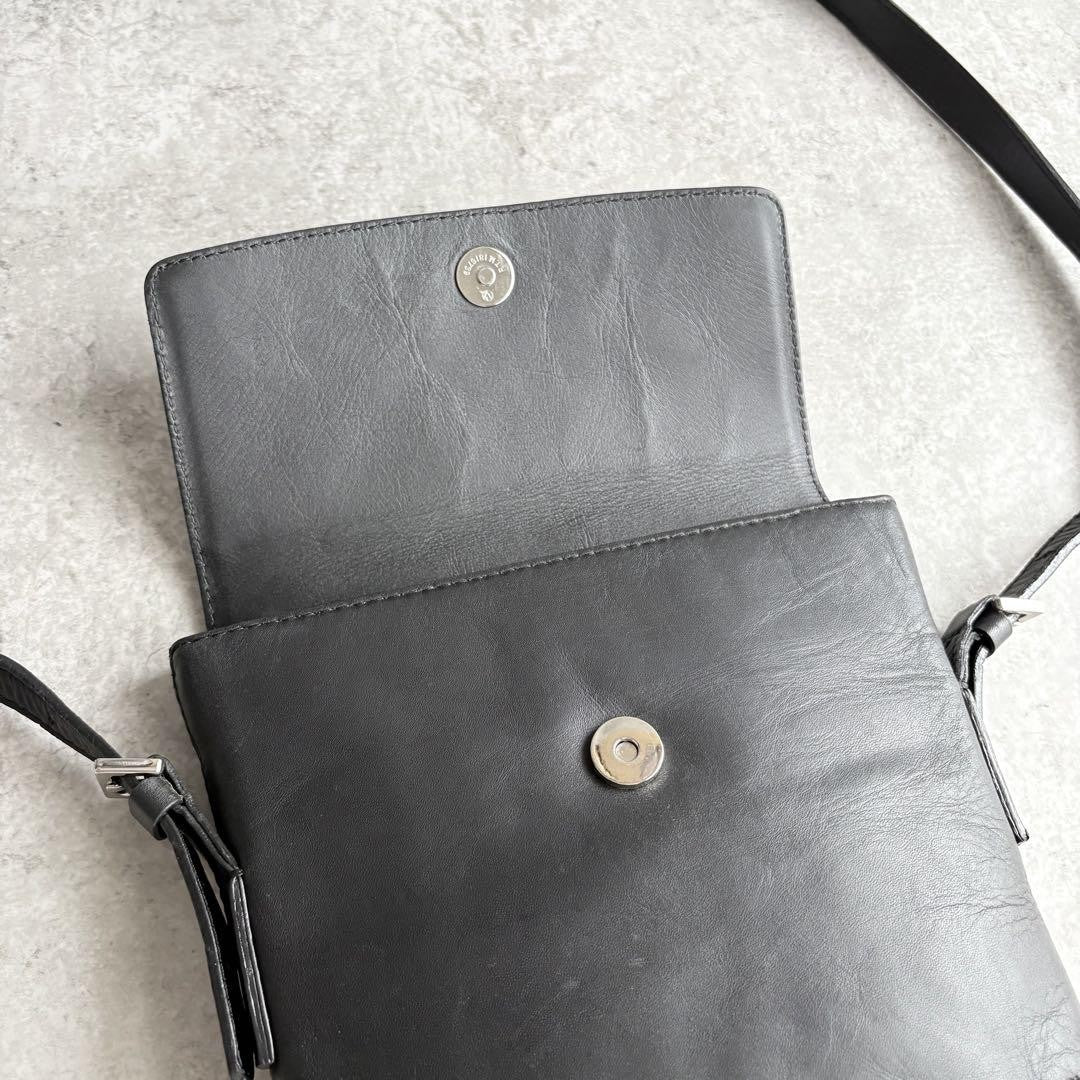BURBERRY Shoulder Bag Purse Nova Check Leather Black Authentic