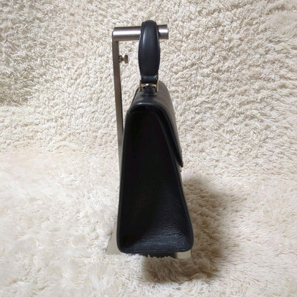 BURBERRY Hand Shoulder Bag Tote Purse 2way Nova Check Leather Black Authentic