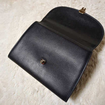 BURBERRY Hand Shoulder Bag Tote Purse 2way Nova Check Leather Black Authentic