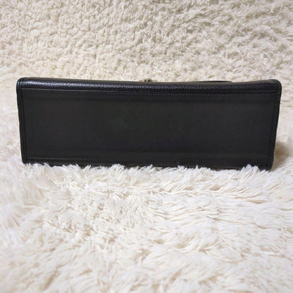 BURBERRY Hand Shoulder Bag Tote Purse 2way Nova Check Leather Black Authentic