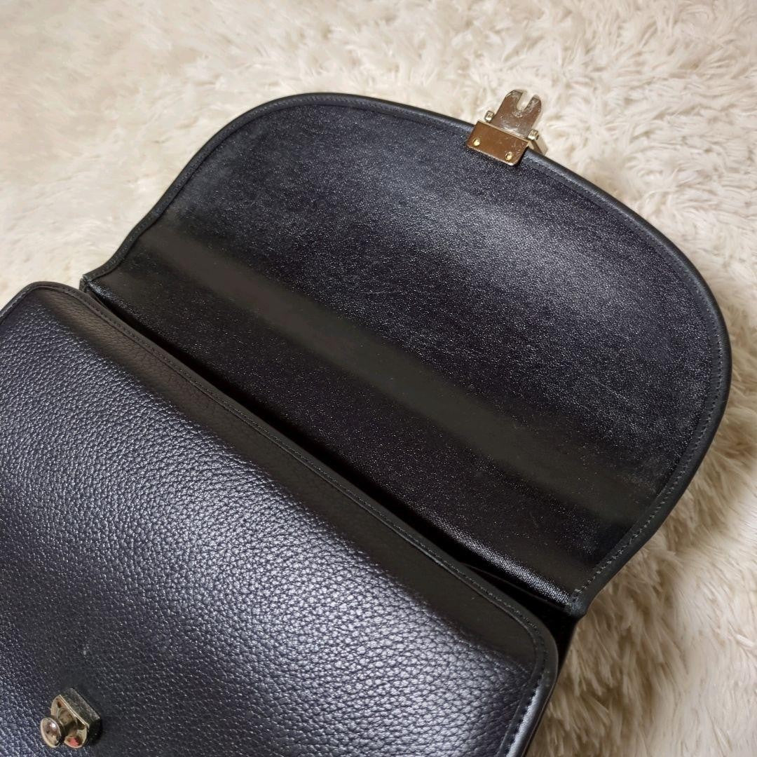 BURBERRY Hand Shoulder Bag Tote Purse 2way Nova Check Leather Black Authentic