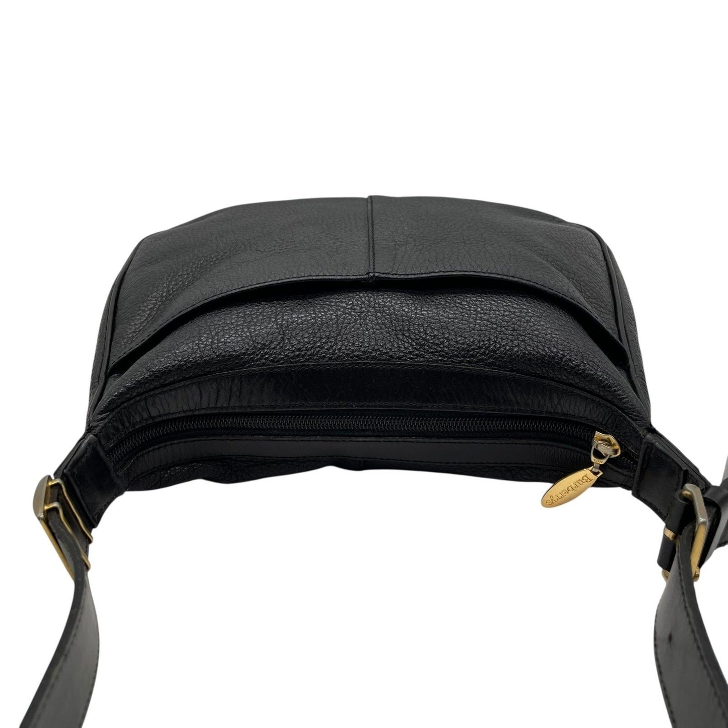 BURBERRY Shoulder Bag Purse Nova Check Leather Black Authentic