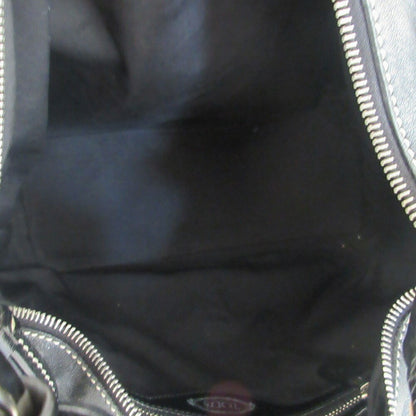 TOD'S Shoulder Bag Purse Leather Black Authentic
