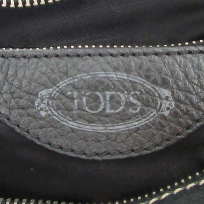 TOD'S Shoulder Bag Purse Leather Black Authentic