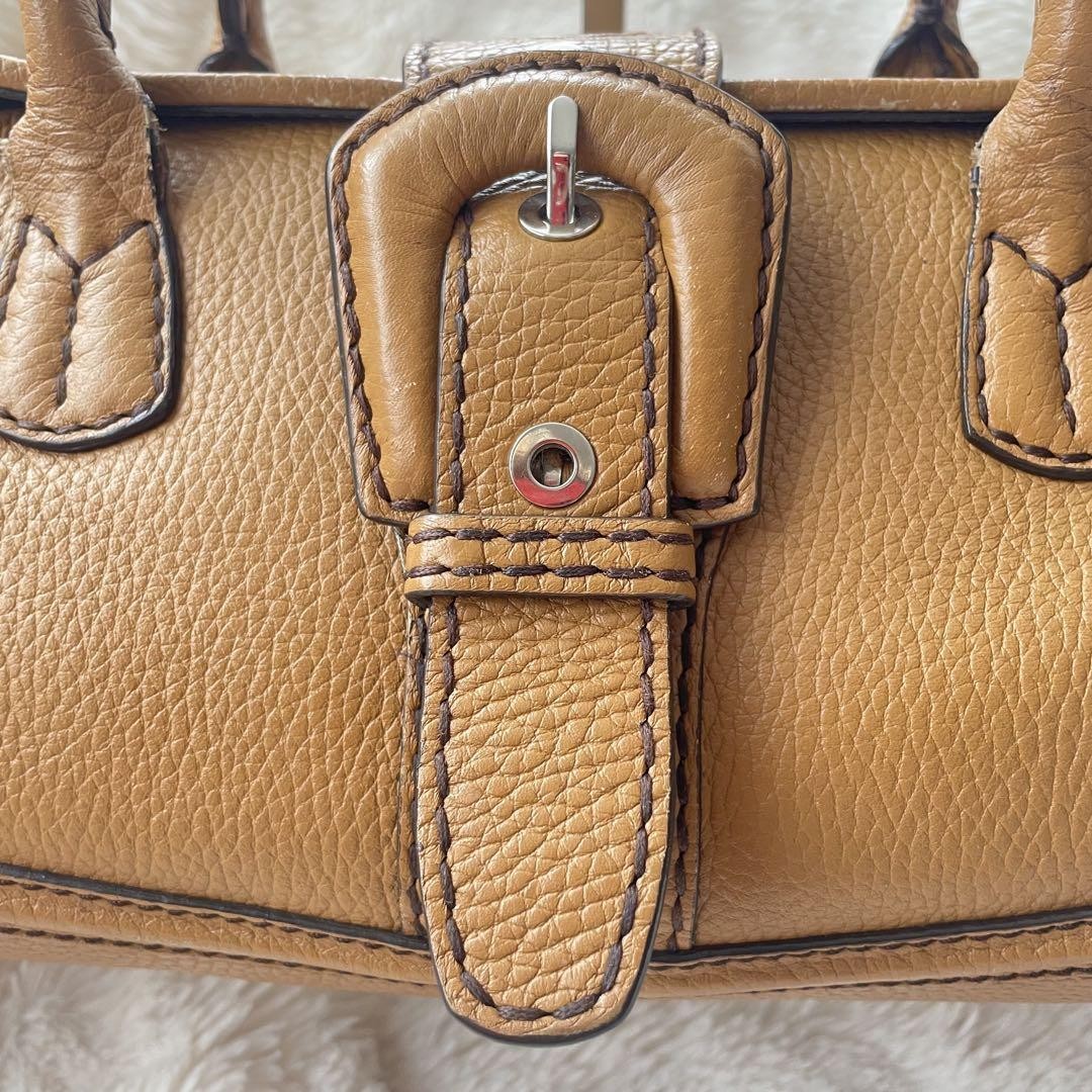 TOD'S Hand Bag Tote Purse Leather Brown Authentic